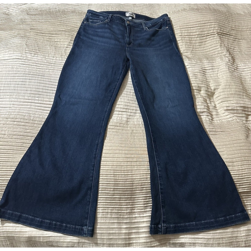 Paige Women's Genevieve Jeans, Size‎ 34, 32" Inseam, Dark Wash, EUC